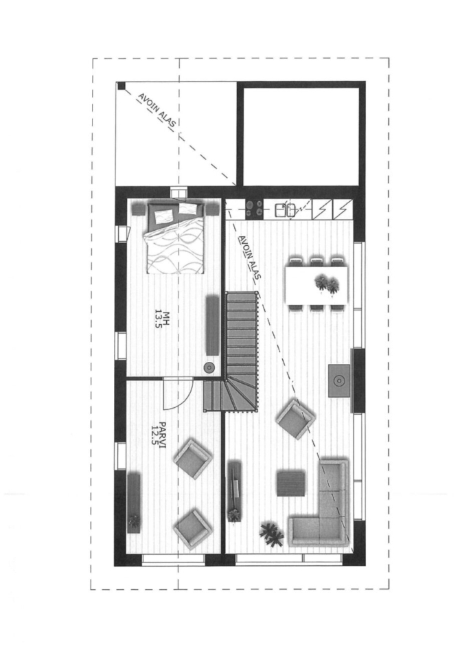 Villa Maria Ruka Kuusamo Finland: Floor plan First floor